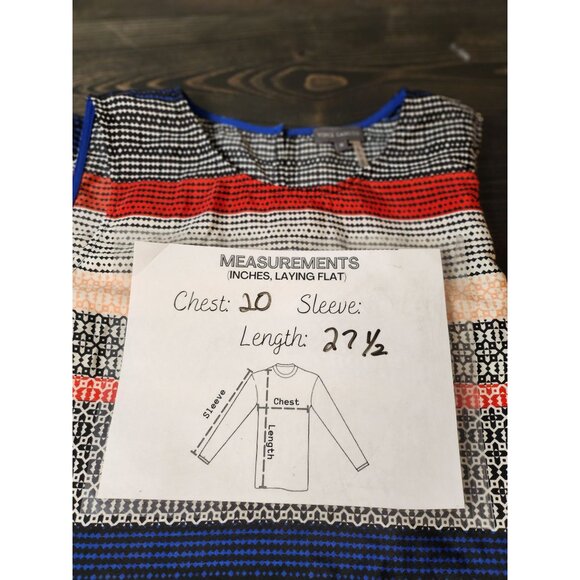 VINCE CAMUTO TANK TOP HI LO SHEER STRIPED SIZE‎  MED - Picture 5 of 5